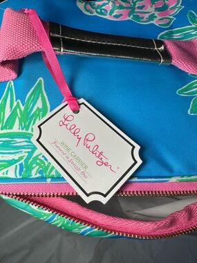 Lilly Pulitzer Blue, Pink & Green Tropical Tote